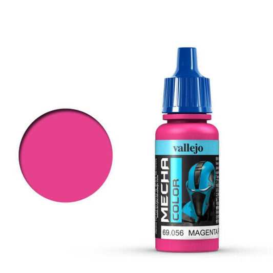 Vallejo Mecha Color Mecha Color - Magenta Fluorescent satin airbrush paint dropper bottle