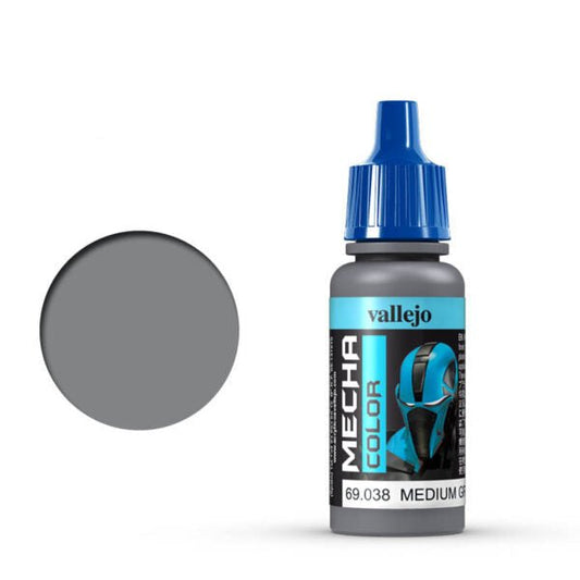 Vallejo Mecha Color Mecha Color - Medium Grey satin airbrush paint dropper bottle