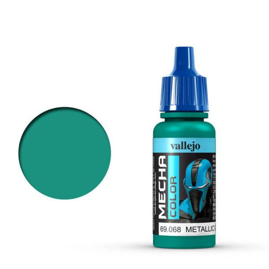 Vallejo Mecha Color Mecha Color - Metallic Green satin airbrush paint dropper bottle
