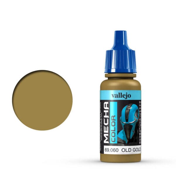 Vallejo Mecha Color Mecha Color - Old Gold satin airbrush paint dropper bottle