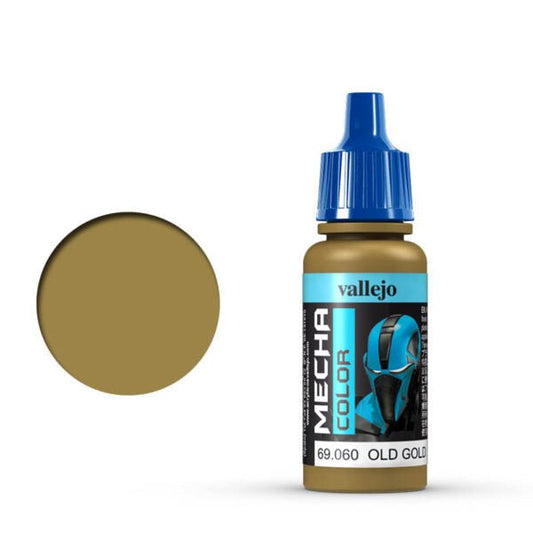 Vallejo Mecha Color Mecha Color - Old Gold satin airbrush paint dropper bottle