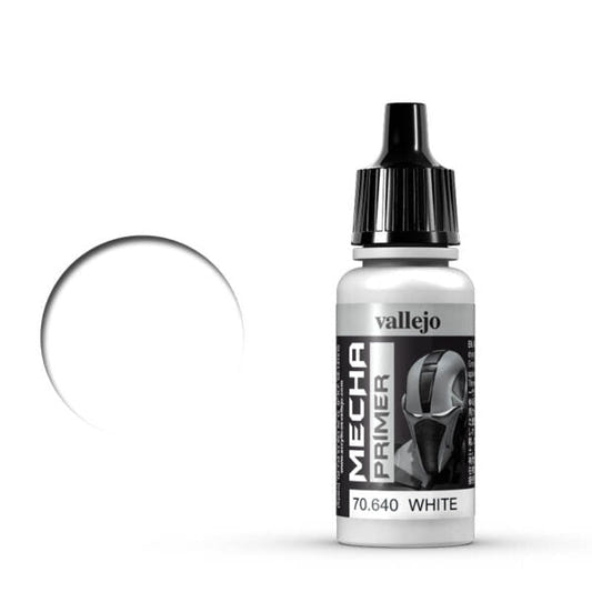 Vallejo Mecha Color Mecha Color - White Primer satin airbrush paint dropper bottle