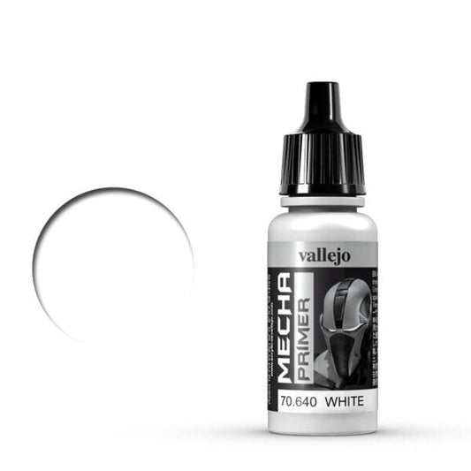 Vallejo Mecha Color Mecha Color - White Primer satin airbrush paint dropper bottle
